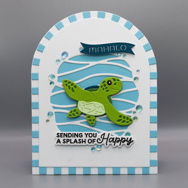 Mahalo Sea Turtle Small Die of the Month - card project 8