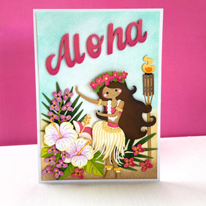 Tropical Blooms Large Die of the Month - card project 14