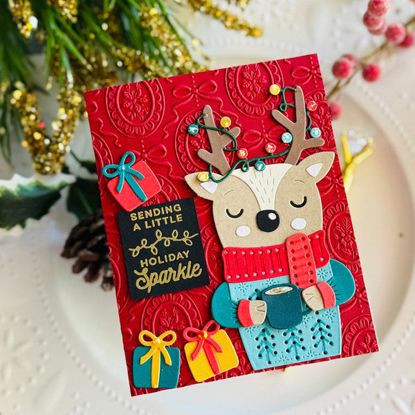 Sweater Weather Friend Stitching Die of the Month - card project 9