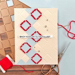 Diamond Knit -  Stitching Die of the Month