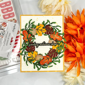 Autumn Sentiments BetterPress Plate & Die Set by Kelly Bangs