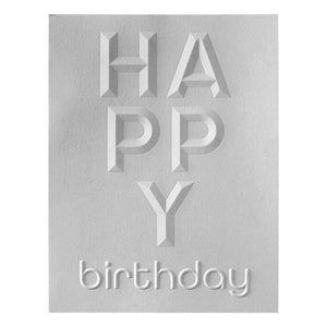 Beveled Happy Birthday A2 Cardfront 3D Embossing Folder
