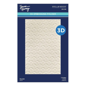 Flourish 3D Embossing Folder from the Birthday Bash Collection by Simon Hurley