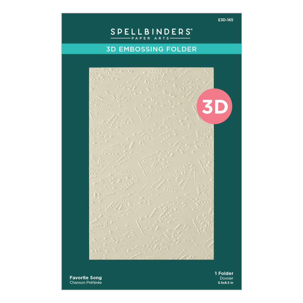 Favorite Song 3D Embossing Folder