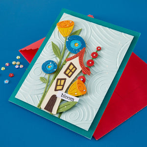 Whimsical Houses Etched Dies by Vicky Papaioannou