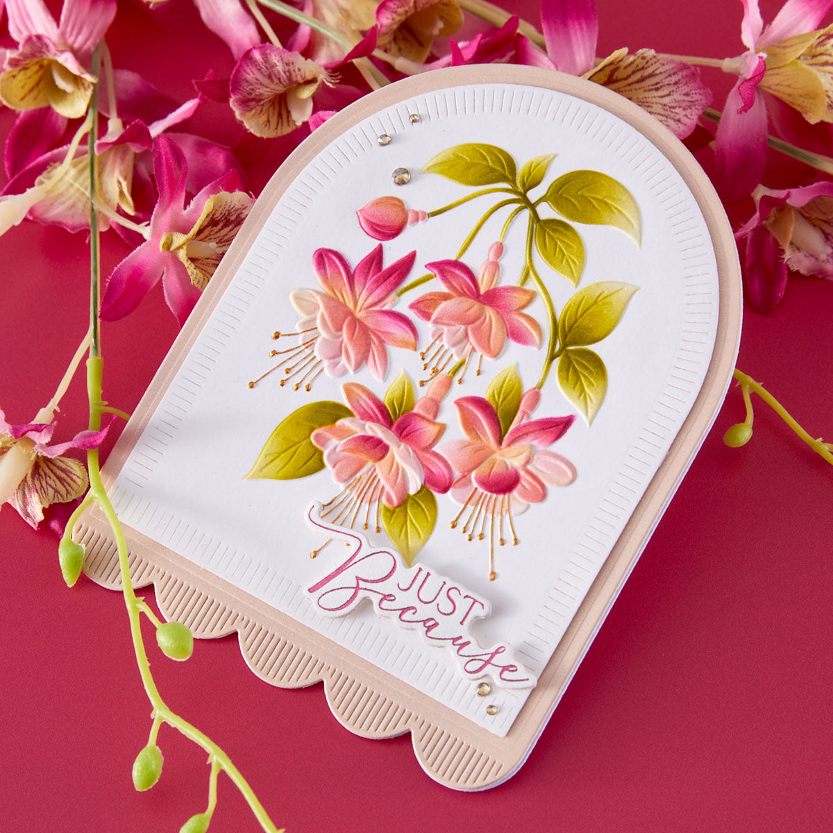ディアブロ　レジェンダリー　非foil Magical Fuchsia 3D Embossing Folder by Alex Syberia Designs