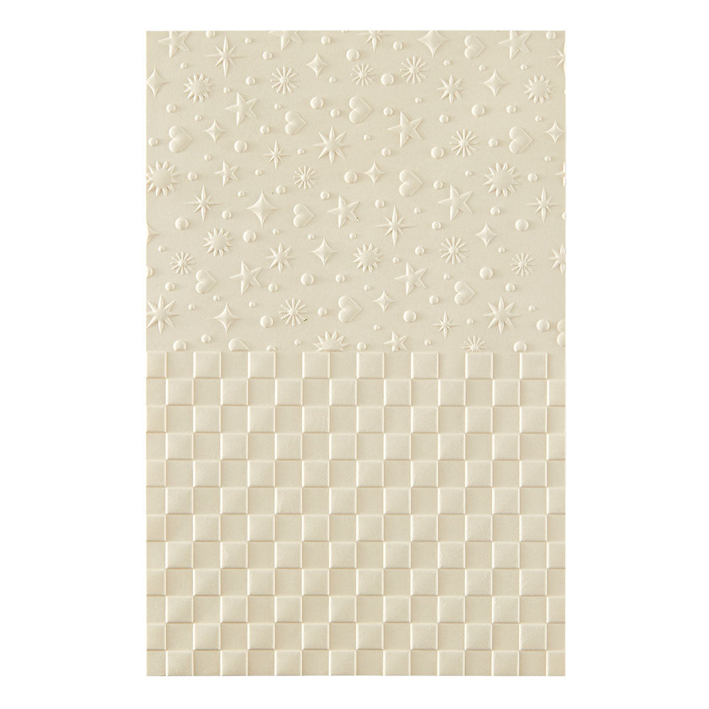 Crop & Create Add-On Sparkles & Checks 3D Embossing Folder