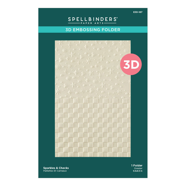 Crop & Create Add-On Sparkles & Checks 3D Embossing Folder