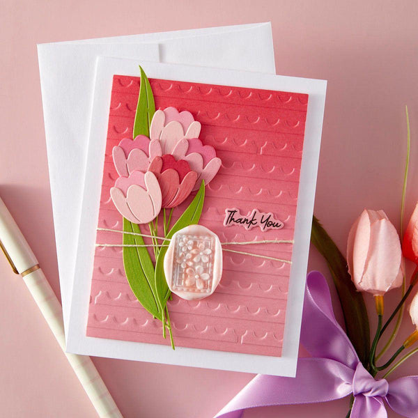 Perforated Stamp Edges -  Embossing Folder of the Month