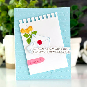 Perforated Stamp Edges -  Embossing Folder of the Month