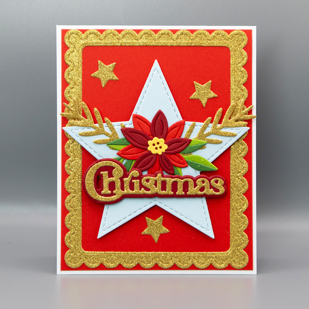 Christmas Sentiments Clear Stamp & Die Set by Lisa Horton