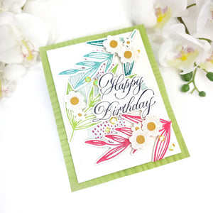 Copperplate Happy Birthday and Everything BetterPress Plate & Die Set by Paul Antonio