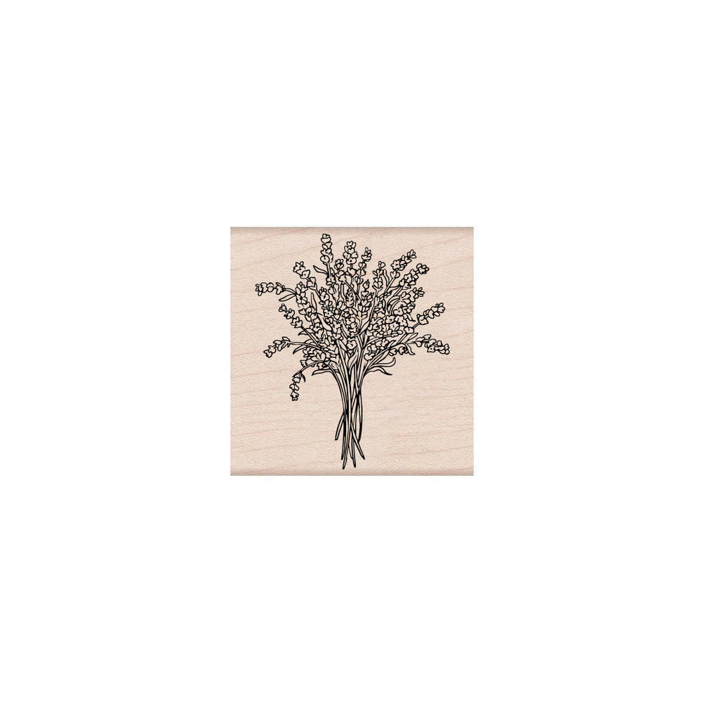 Lavender Bouquet Woodblock Stamp