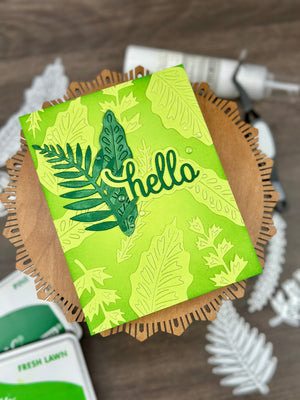 Hello Rainforest Leaves Die set of the Month -  April 2025