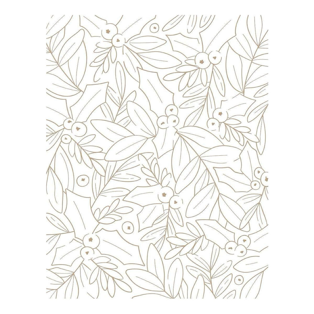 Glimmer Holly Background Hot Foil Plate from the De-Light-Ful Christmas Collection by Yana Smakula