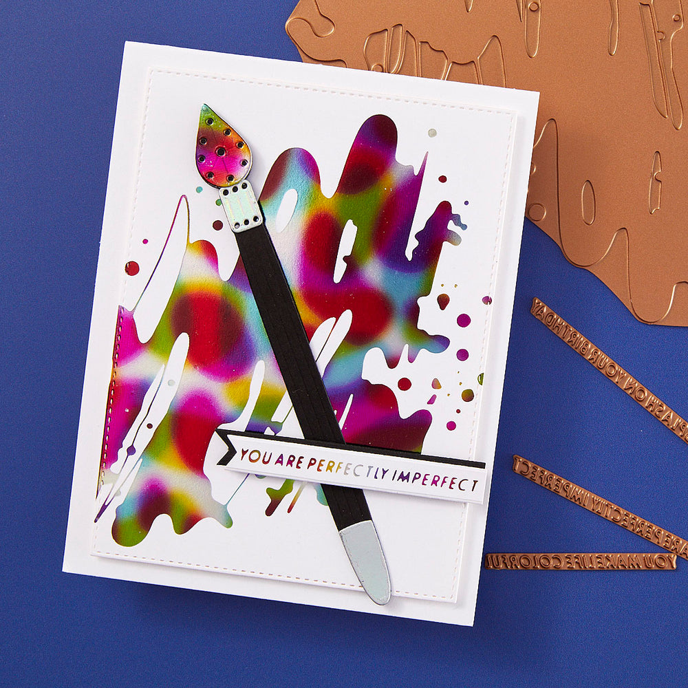 Colorful Splash - Glimmer Hot Foil Kit of the Month (Plates Only)