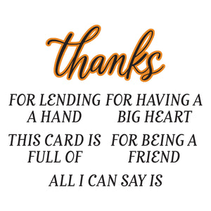 Friendly Thanks - Glimmer Hot Foil Kit of the Month (Plates & Die Only)