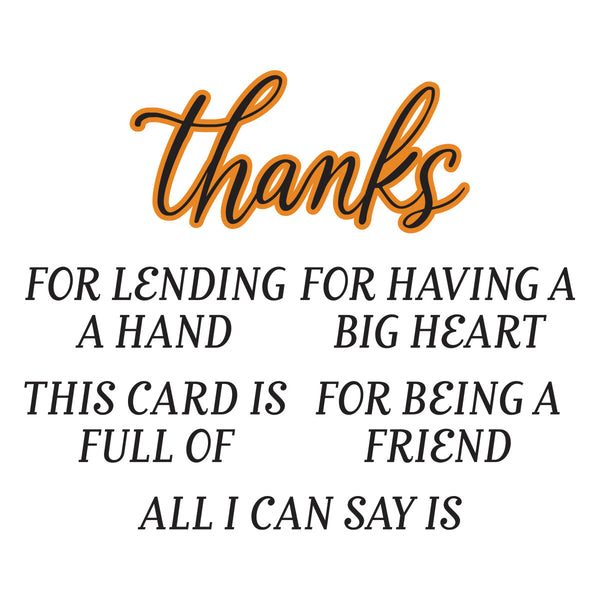 Friendly Thanks - Glimmer Hot Foil Kit of the Month (Plates & Die Only)