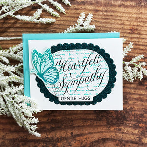 Sending Smiles Sentiments Clear Stamp & Die Set by Lisa Horton
