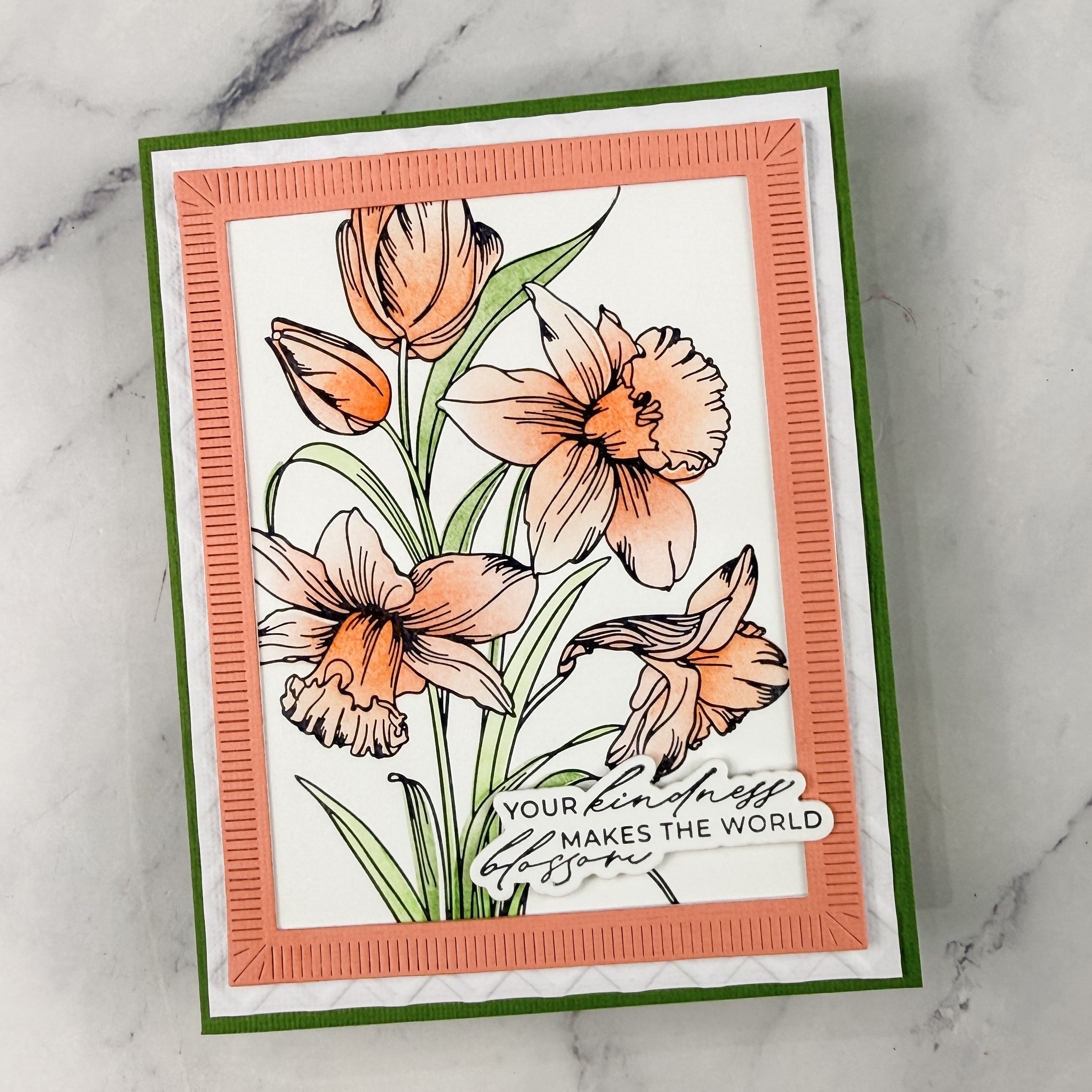 Tulips and Daffodils Press + Foil Plate and Stencil Bundle by Yana