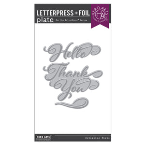 Hello & Thank You Letterpress+ Foil Plates
