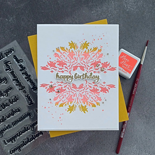 Hero Arts - Lavish Flourish Letterpress + Foil Plate