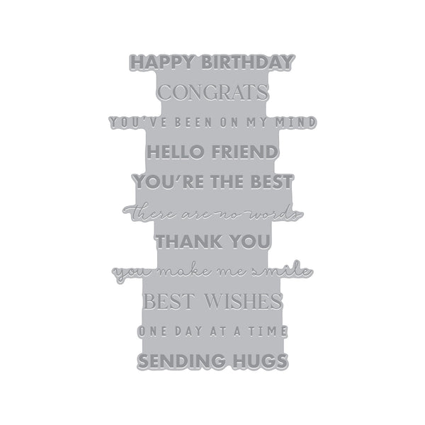 Sentiment Strips XL - Everyday Letterpress + Foil