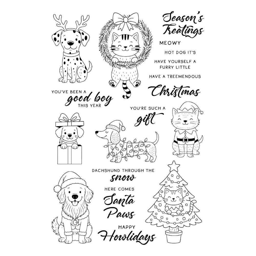 Christmas Pets Stamp & Die Bundle by Simon Hurley