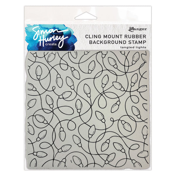 Ranger Tangled Lights Cling Stamp by Simon Hurley create.