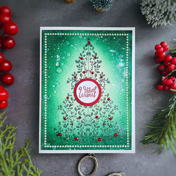 Holly Tree Press Plate & Die Set from the BetterPress Christmas Collection