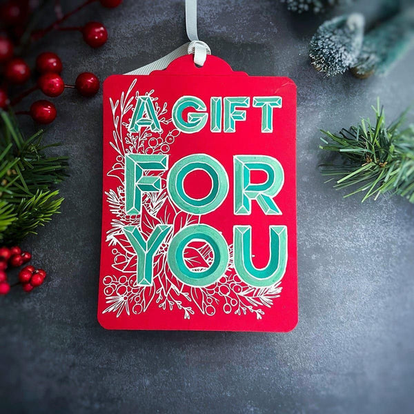 Beveled A Gift for You A2 Cardfront 3D Embossing Folder