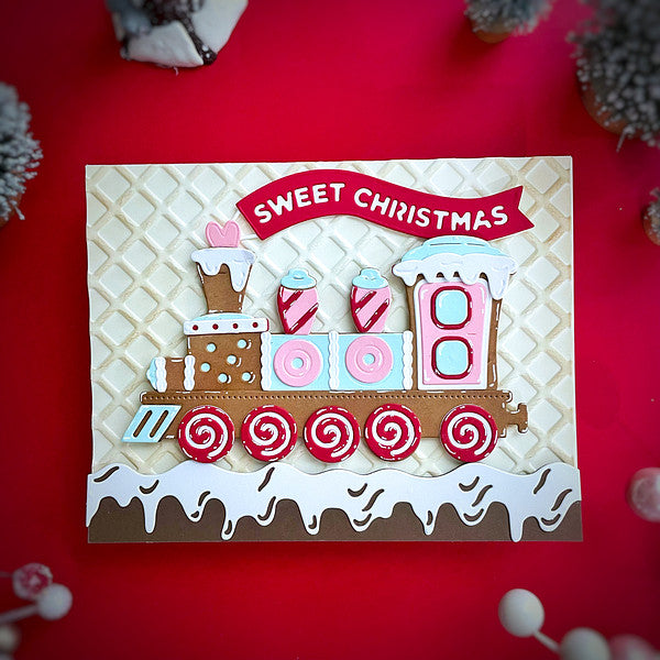 Gingerbread Train Etched Dies from the Candy Christmas Collection by ...