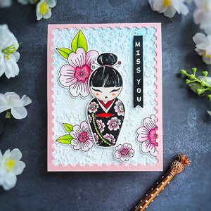 Floral Fans 3D Embossing Folder by Alex Syberia Designs