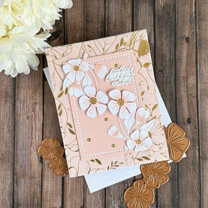 Cosmos Backdrop BetterPress and Stencil Bundle from the Pressed Posies Collection
