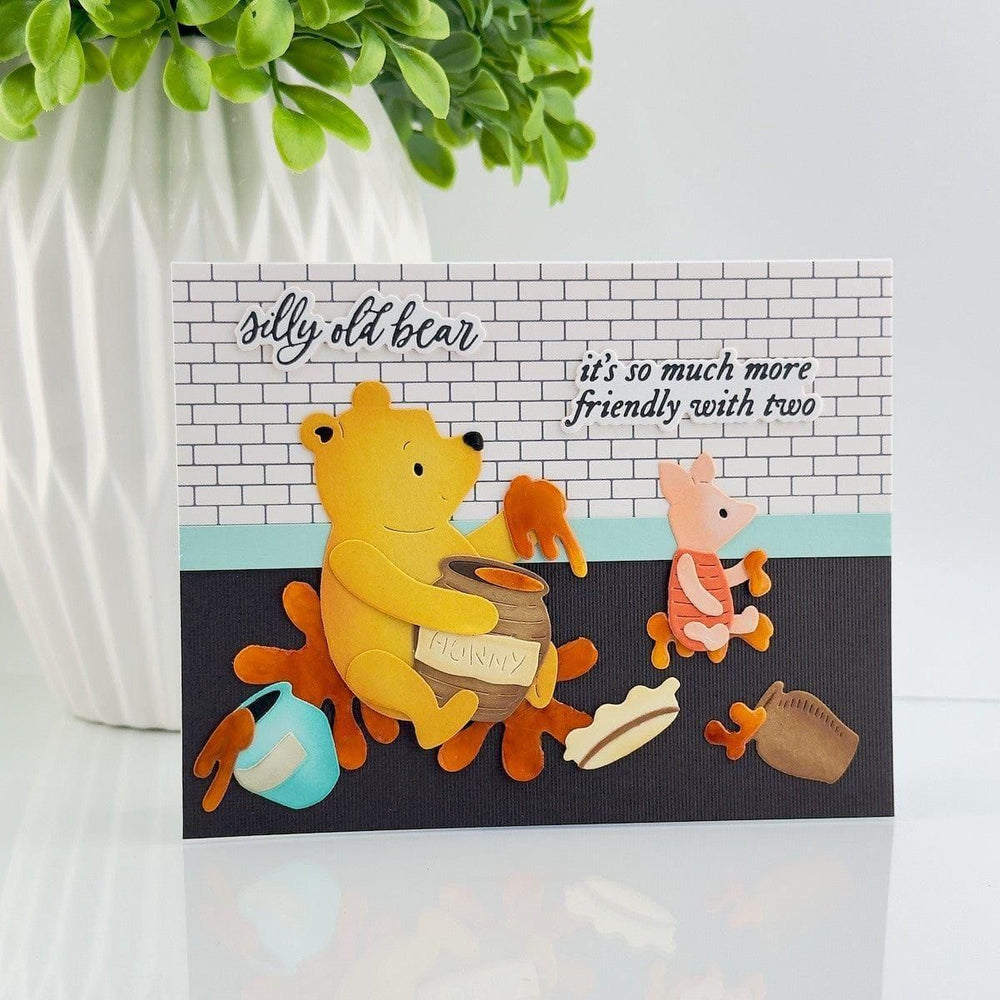 Silly Old Bear Sentiments Press Plate & Die Set in Collaboration with Simple Stories