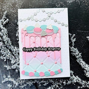 Bougie Birthday Sentiments Press Plate & Die Set from the Bougie Birthday Collection by Nina Boettcher
