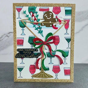 Christmas Cocktails Etched Dies