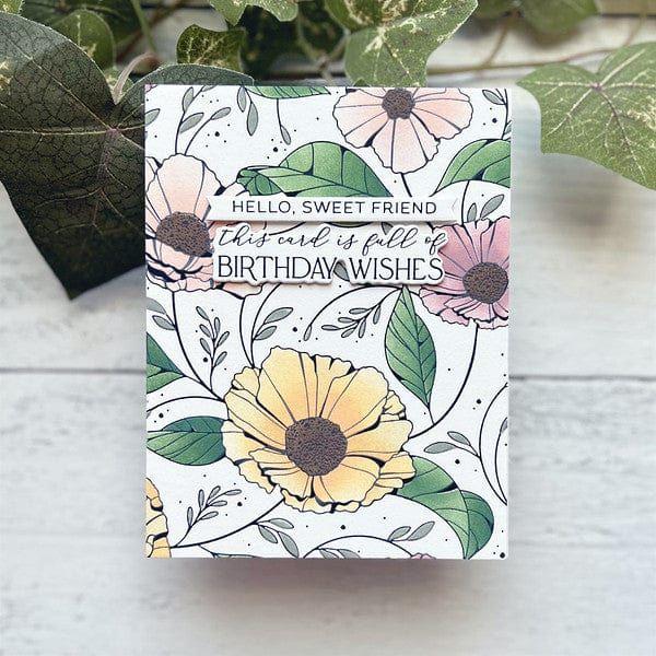 Cosmos Backdrop BetterPress and Stencil Bundle from the Pressed Posies Collection
