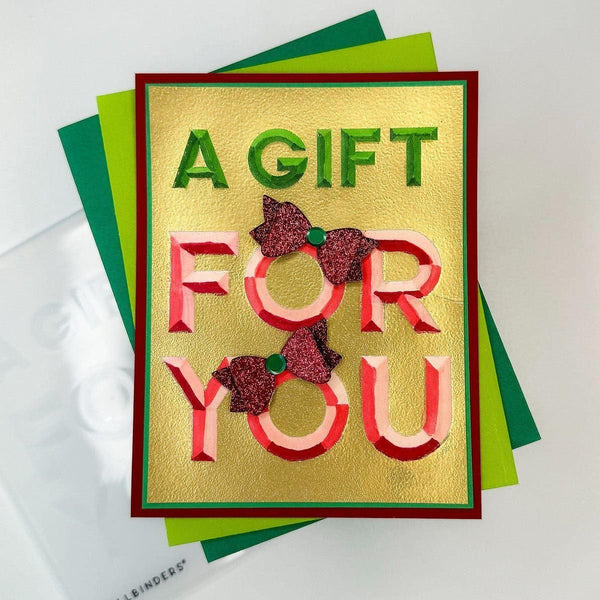 Beveled A Gift for You A2 Cardfront 3D Embossing Folder