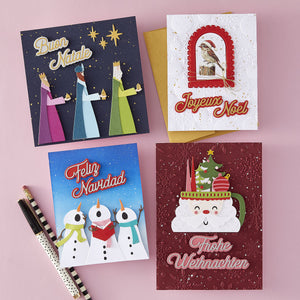 Italian Holiday Sentiments Etched Dies