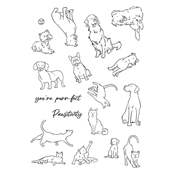 Beyond Stamping Pawsitivity #1 Clear Stamp Set by Josh Griffiths Studio