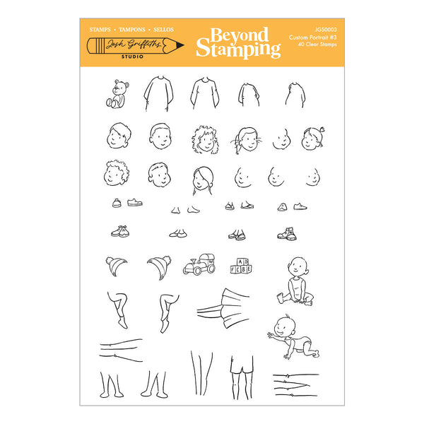 Beyond Stamping Custom Portrait #3 Clear Stamp Set by Josh Griffiths Studio