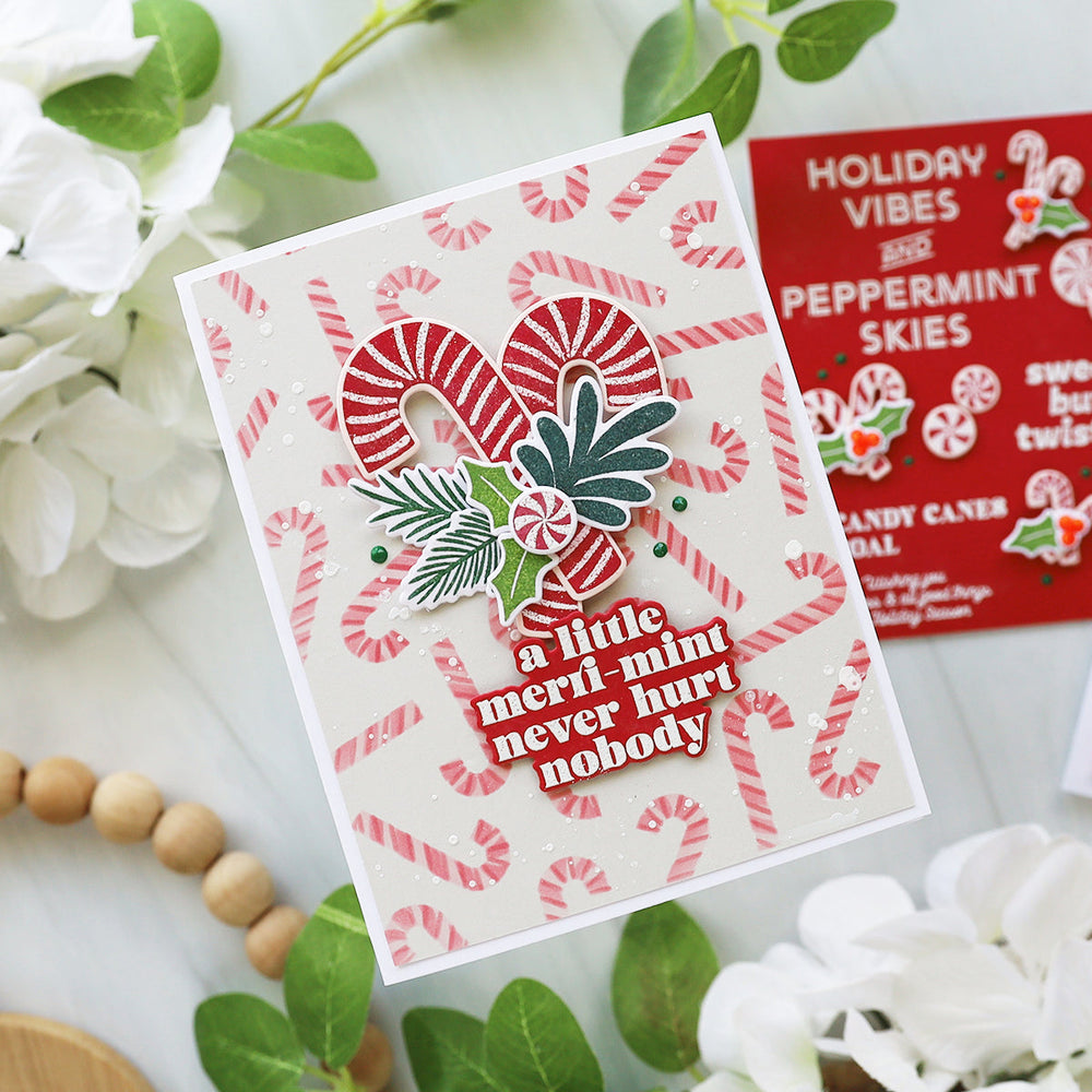 Candy Cane Swag Stamp & Cut
