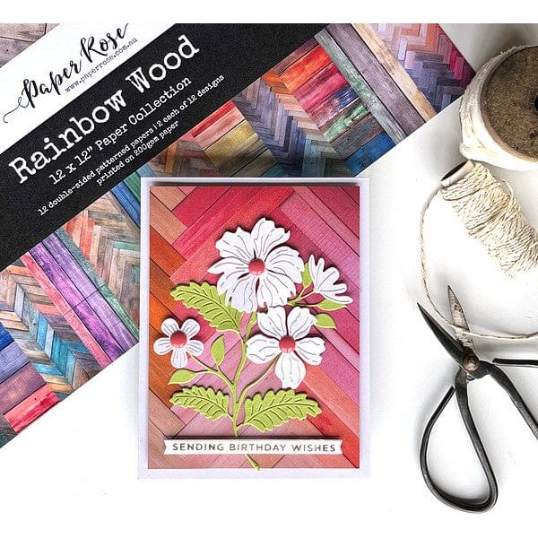 Paper Rose - Rainbow Wood 12x12 Paper Collection