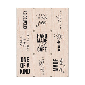 Handmade Mini Tub Woodblock Stamps