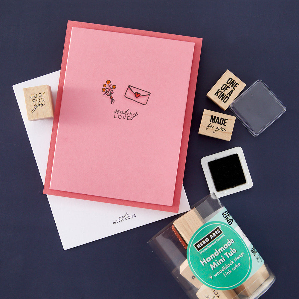 Handmade Mini Tub Woodblock Stamps
