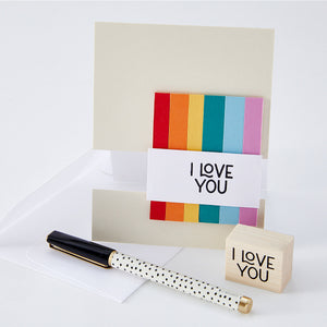 Just A Note Woodblock Ink 'N Stamp Set