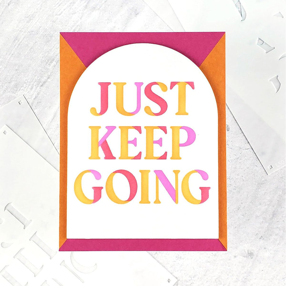 Just Keep Going Layering Stencils of the Month - July 2025