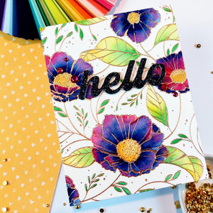 Cosmos Backdrop Press + Foil Plate