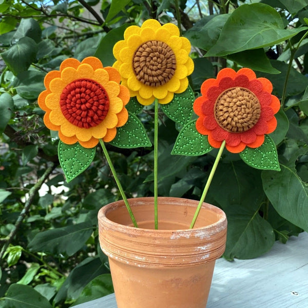 Felt Sunflower Bloom Etched Dies by Nichol Spohr